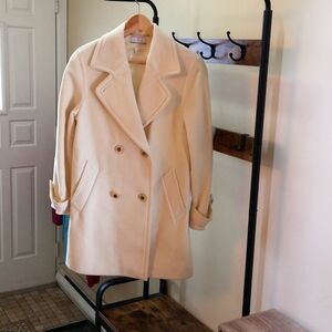Women Double Breasted Wool Peacoat